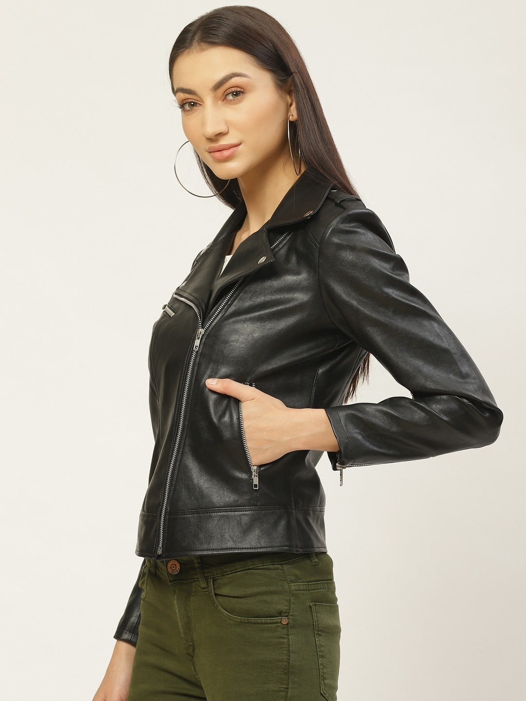 WOMEN'S LEATHER RIDER JACKET – MECNEX
