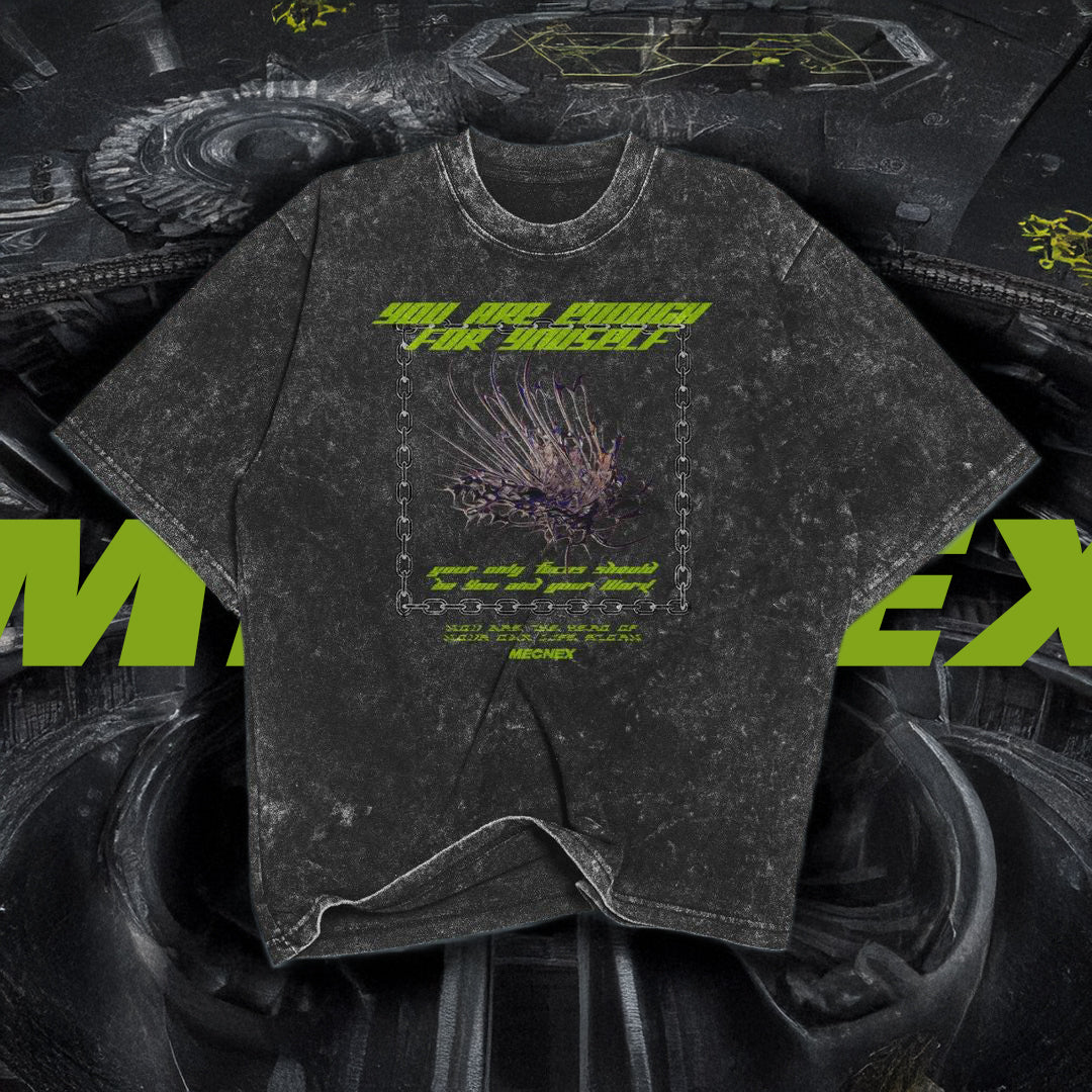 Enough Acid Wash Tee