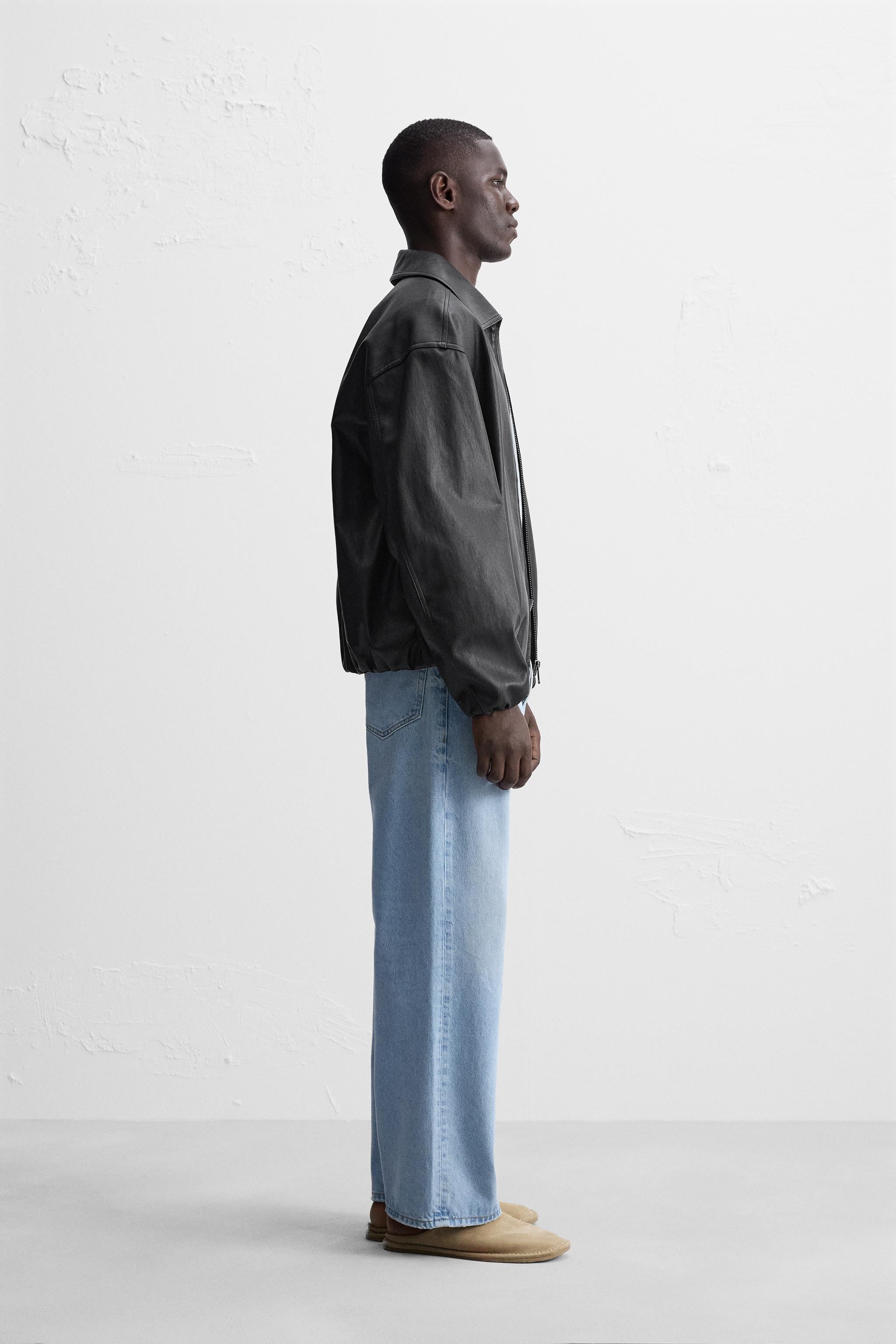 LEATHER BAGGY FIT SHACKET