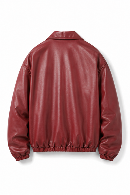 LEATHER BAGGY FIT SHACKET