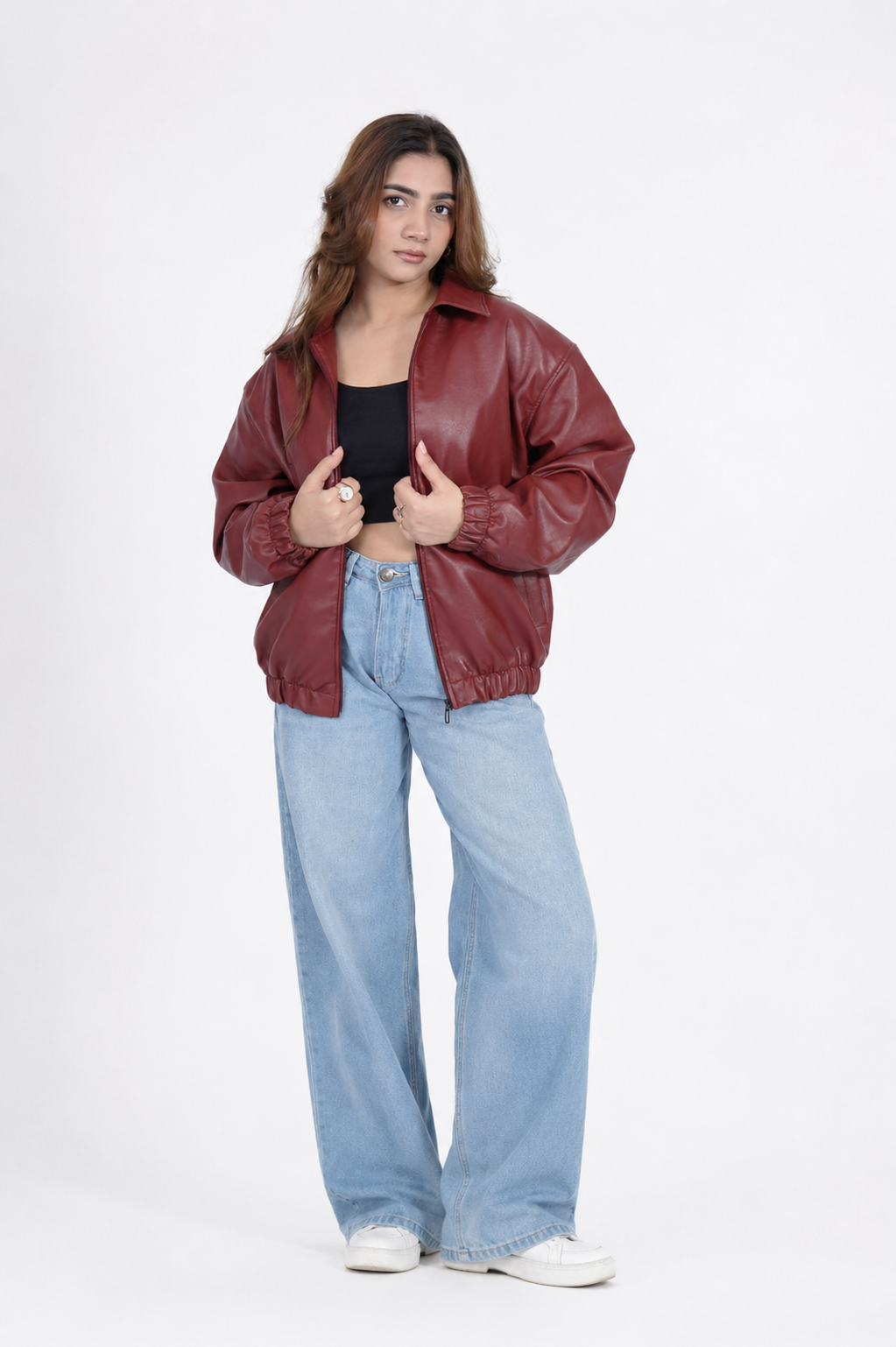 LEATHER BAGGY FIT SHACKET