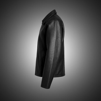 Midnight Luxe Leather Jacket(CROPPED)