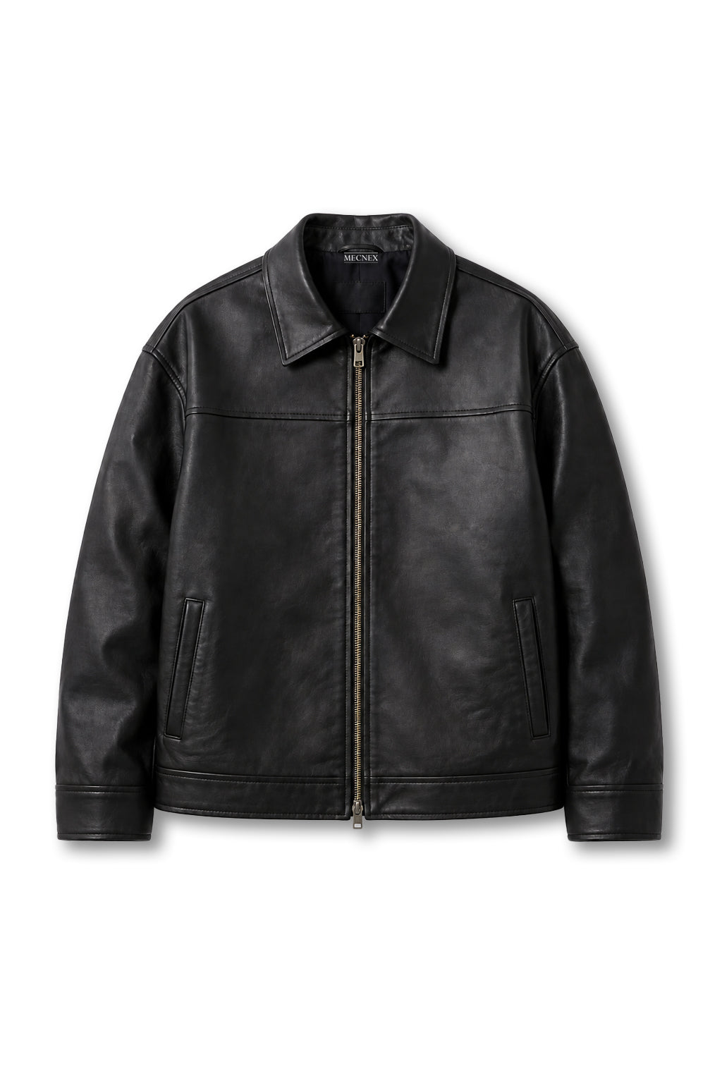 BOXY FIT LEATHER JACKET