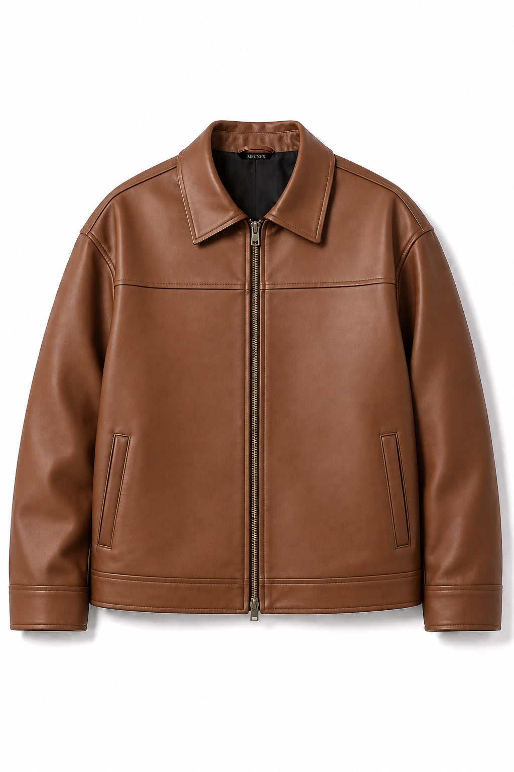 BOXY FIT LEATHER JACKET