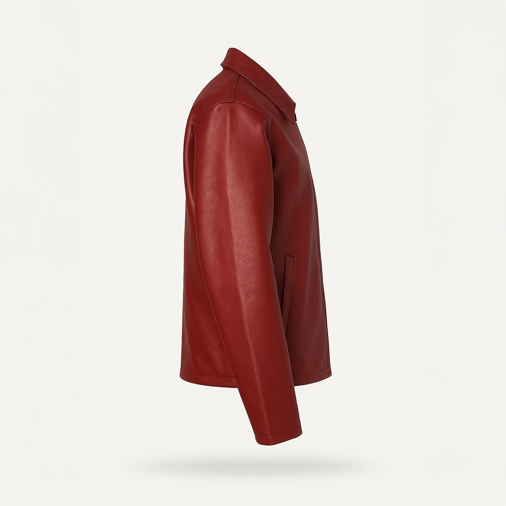 Cherry Luxe Leather Jacket
