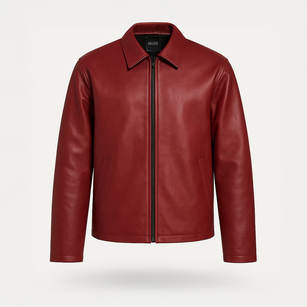 Cherry Luxe Leather Jacket