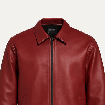 Cherry Luxe Leather Jacket
