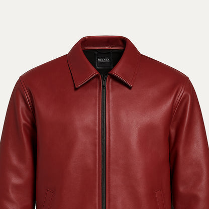 Cherry Luxe Leather Jacket