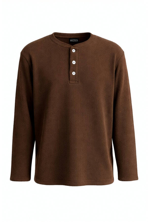 MECNEX HENLEY COFFEE BROWN