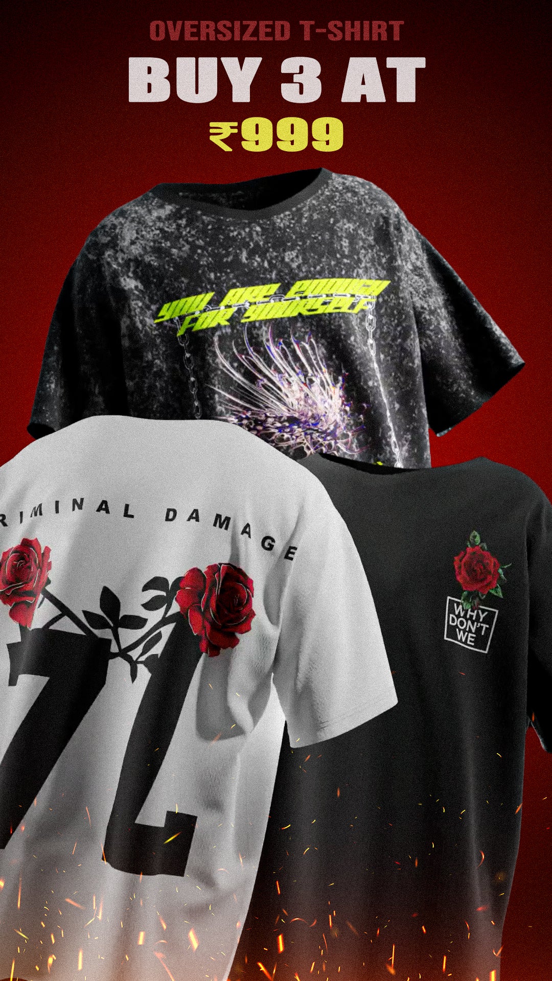 COMBO PACK OF 3 TSHIRT