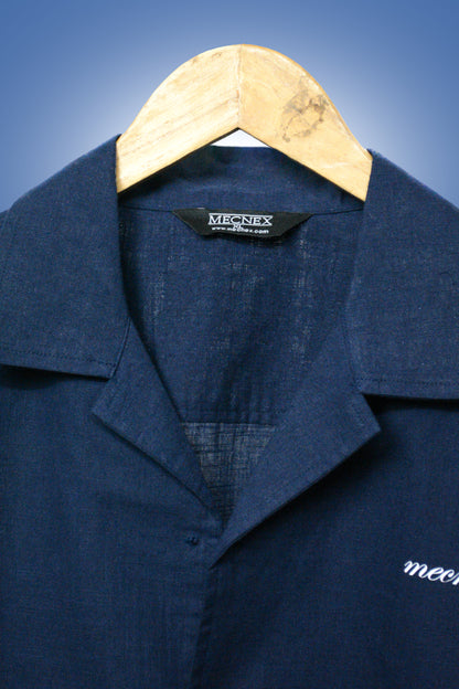Midnight Mosaic Drop‑Shoulder Shirt