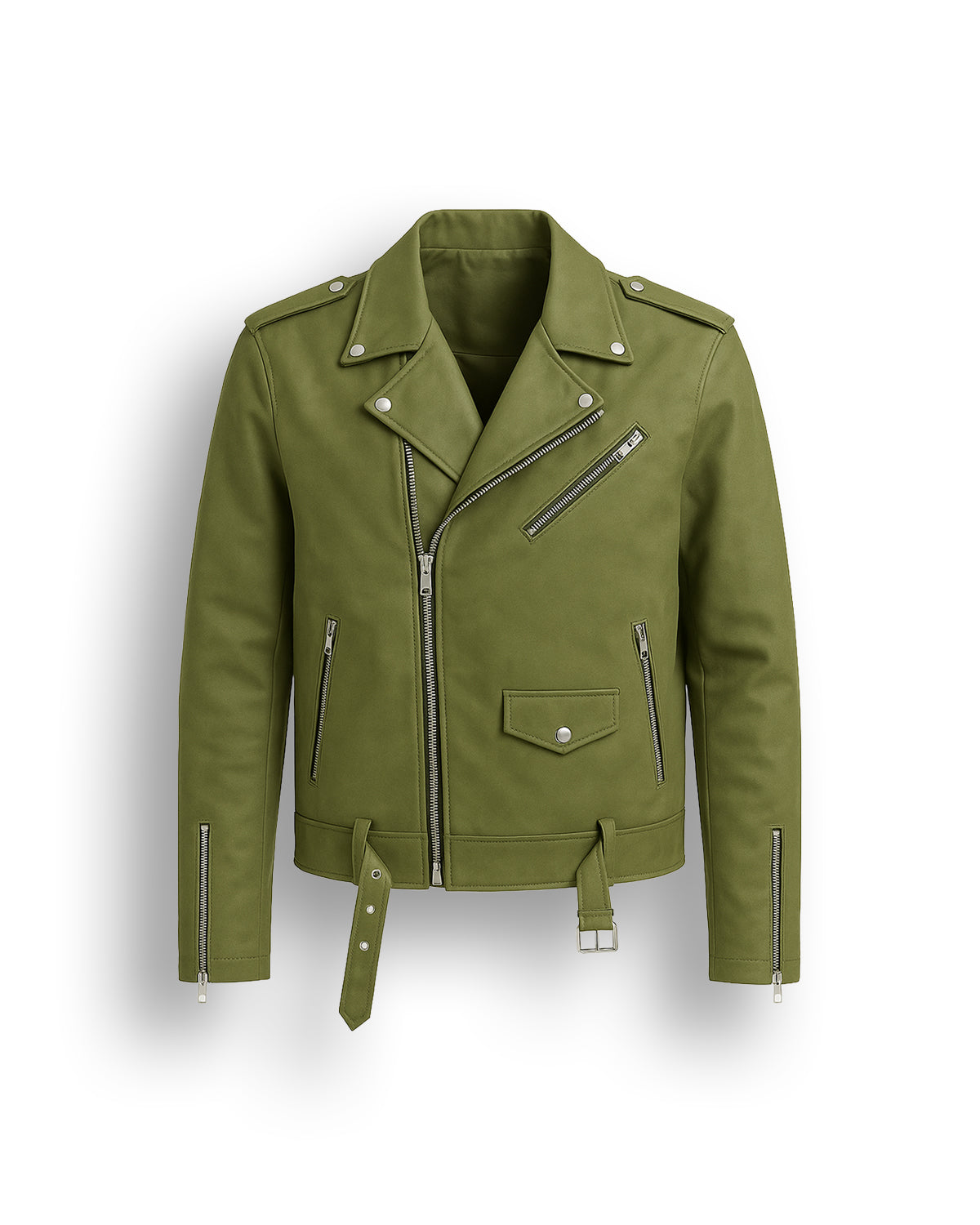 Olive Biker Jacket – MECNEX