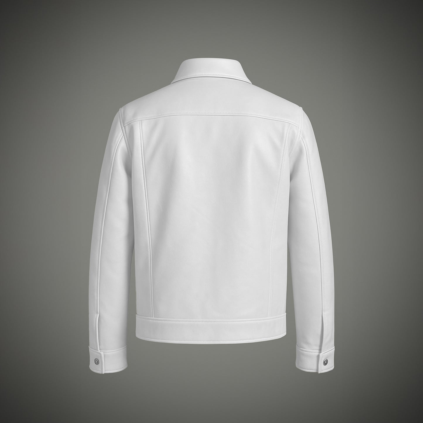 WHITE LEATHER SHACKET