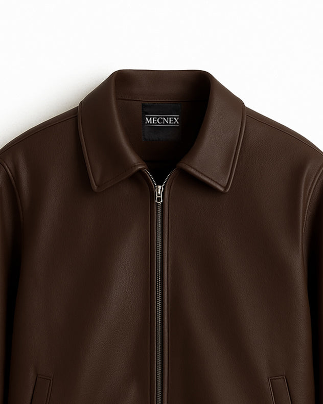 Mecnex Classic Dark Brown Zip Jacket – MECNEX