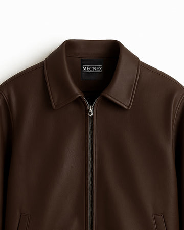 Mecnex Classic Dark Brown Zip Jacket