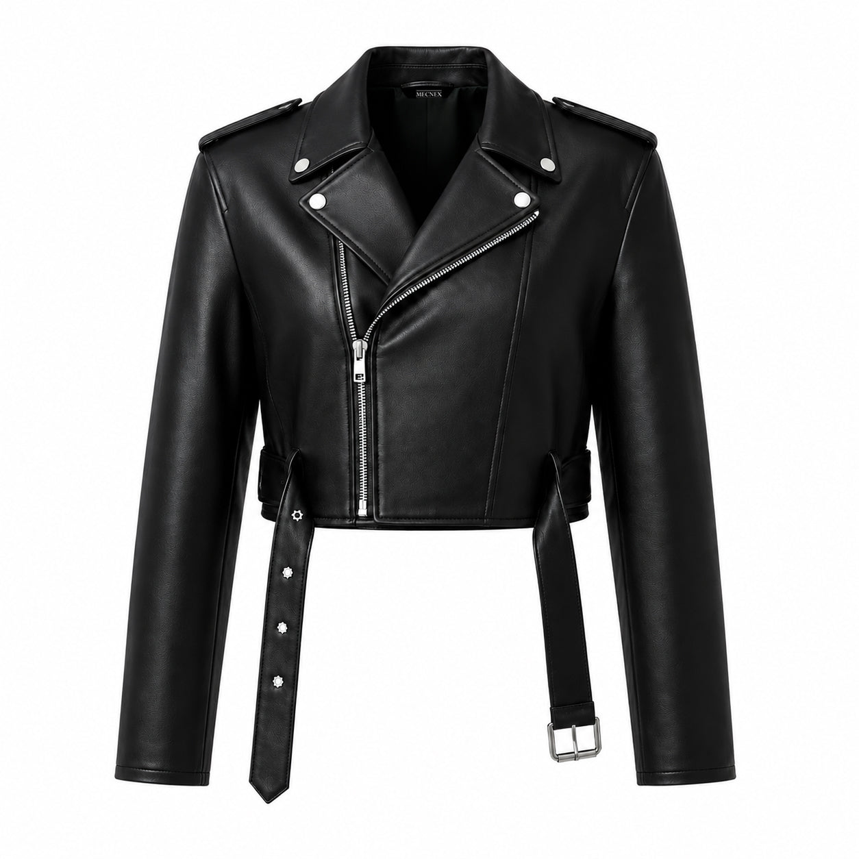 WOMEN CROPPED RIDER LEATHER JACKET