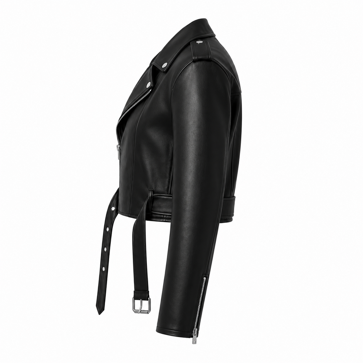 WOMEN CROPPED RIDER LEATHER JACKET