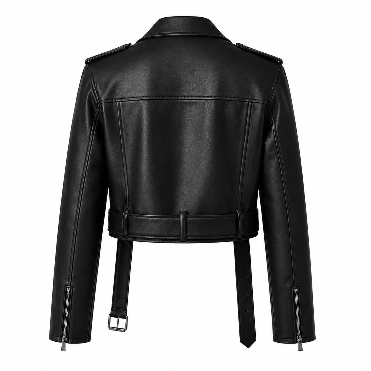 WOMEN CROPPED RIDER LEATHER JACKET
