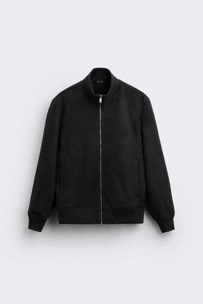 SUEDE BOMBER LEATHER JACKET