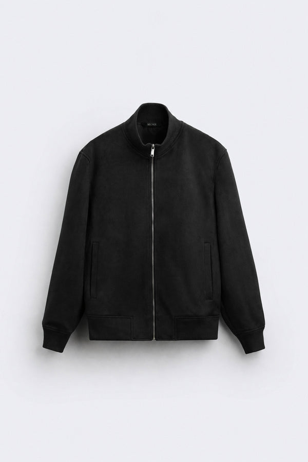 SUEDE BOMBER LEATHER JACKET