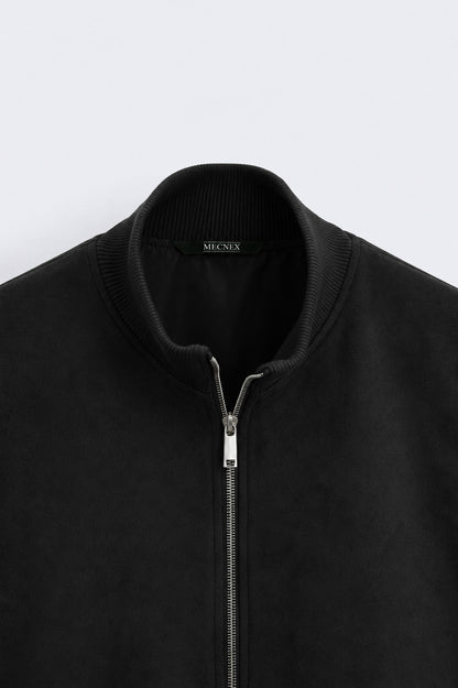 SUEDE BOMBER LEATHER JACKET