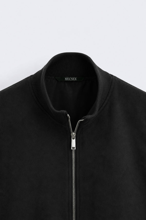 SUEDE BOMBER LEATHER JACKET