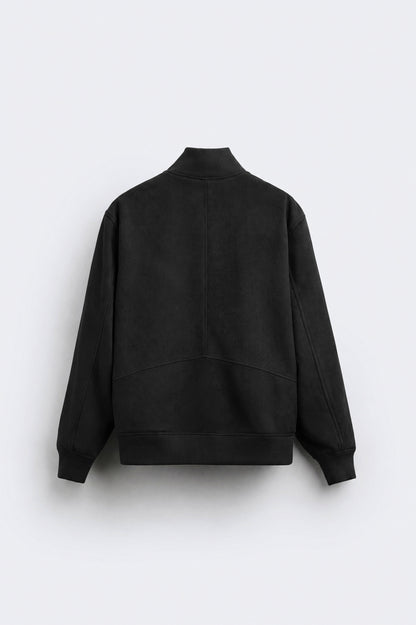 SUEDE BOMBER LEATHER JACKET
