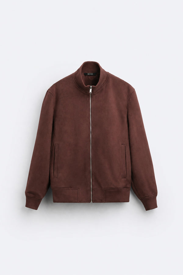 SUEDE BOMBER LEATHER JACKET