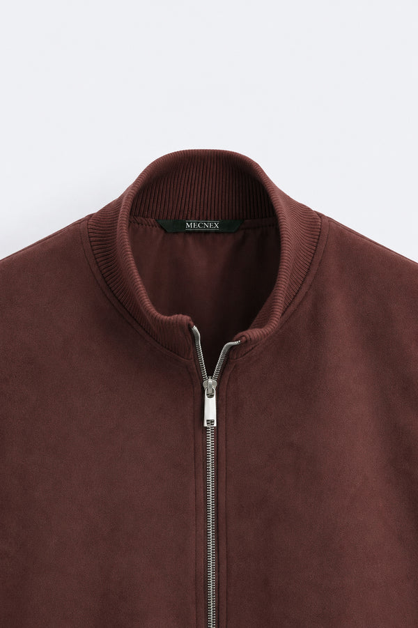 SUEDE BOMBER LEATHER JACKET