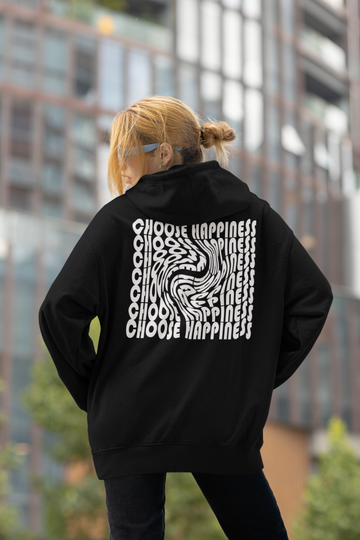 CHOOSE HAPPINESS BLACK HOODIE