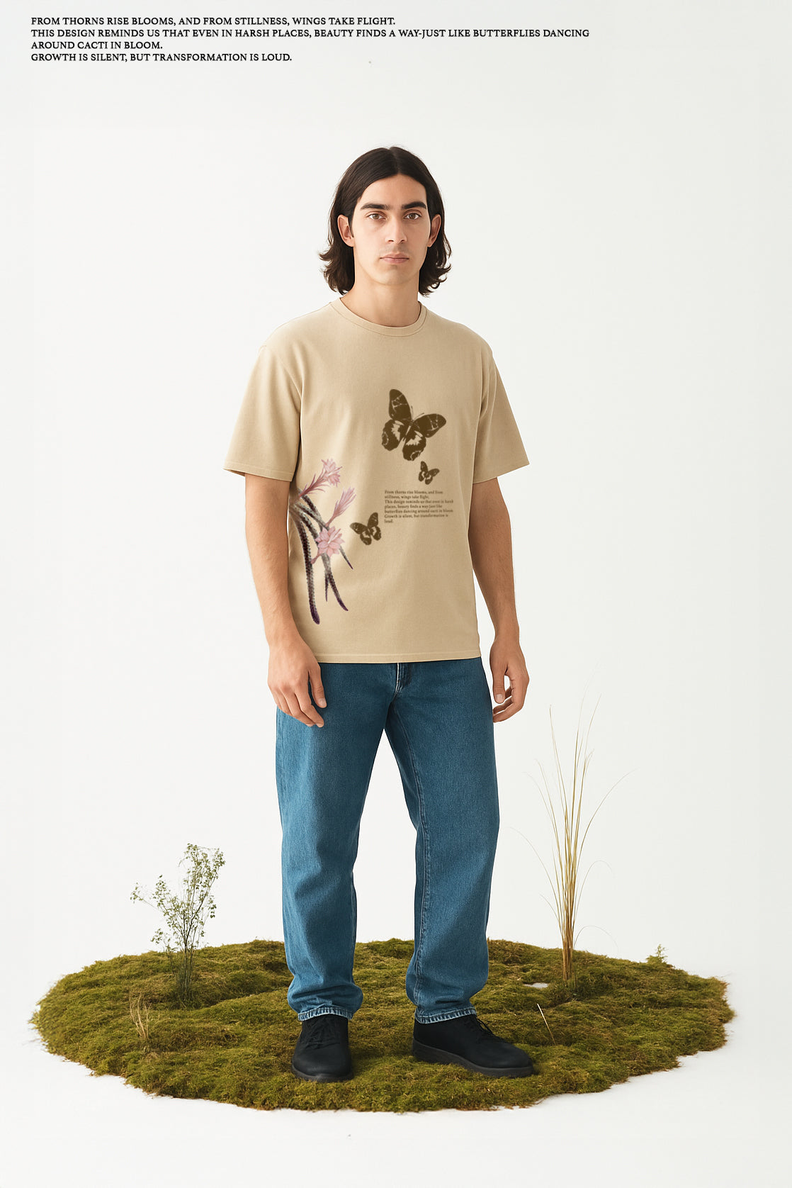 BEIGE OVERSIZED T-SHIRT