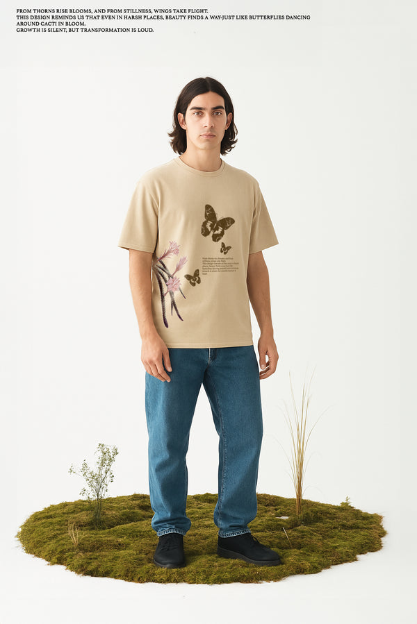 BEIGE OVERSIZED T-SHIRT