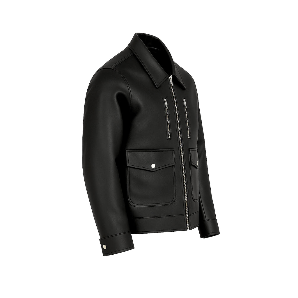 Noir Double Pocket Shacket