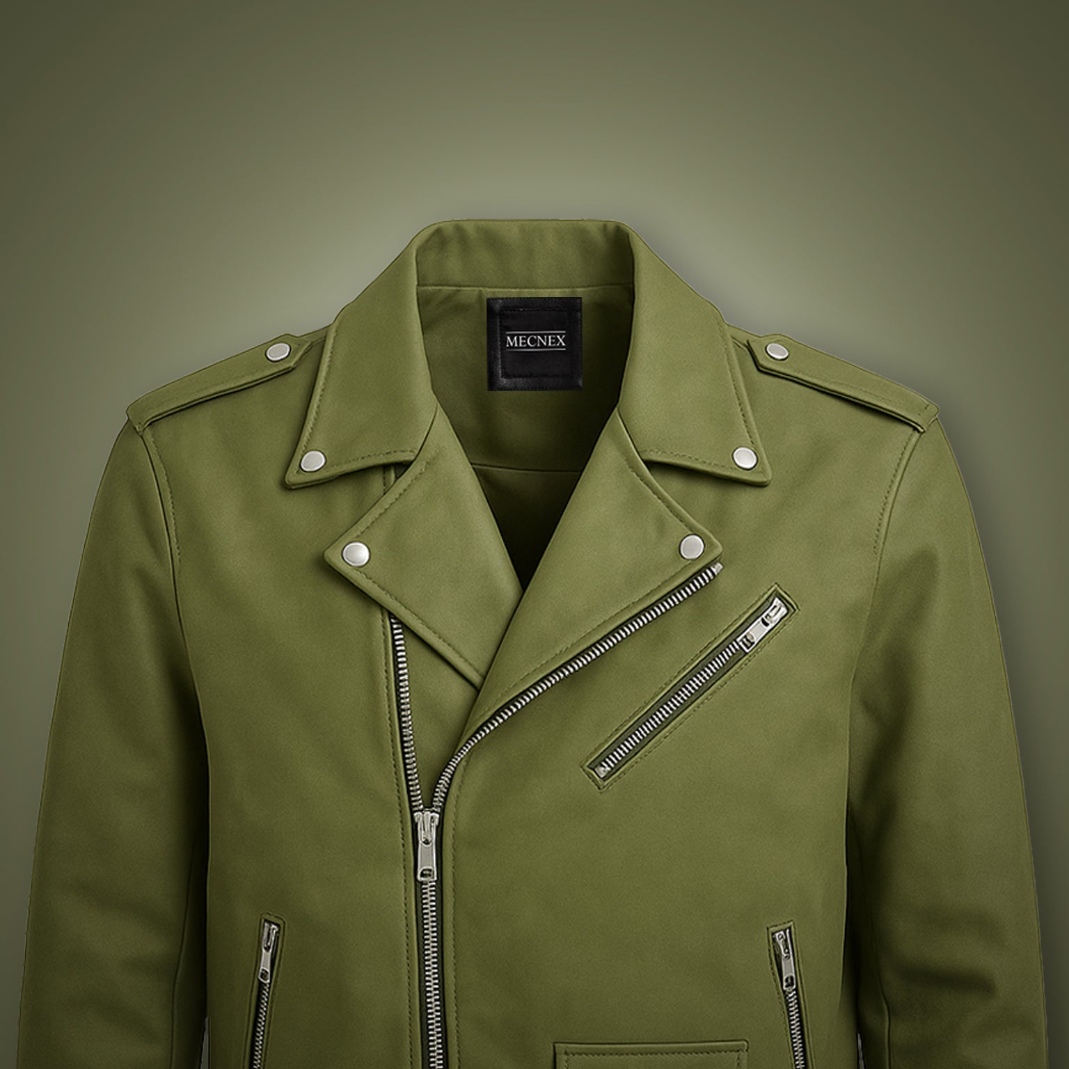 Olive Biker Jacket