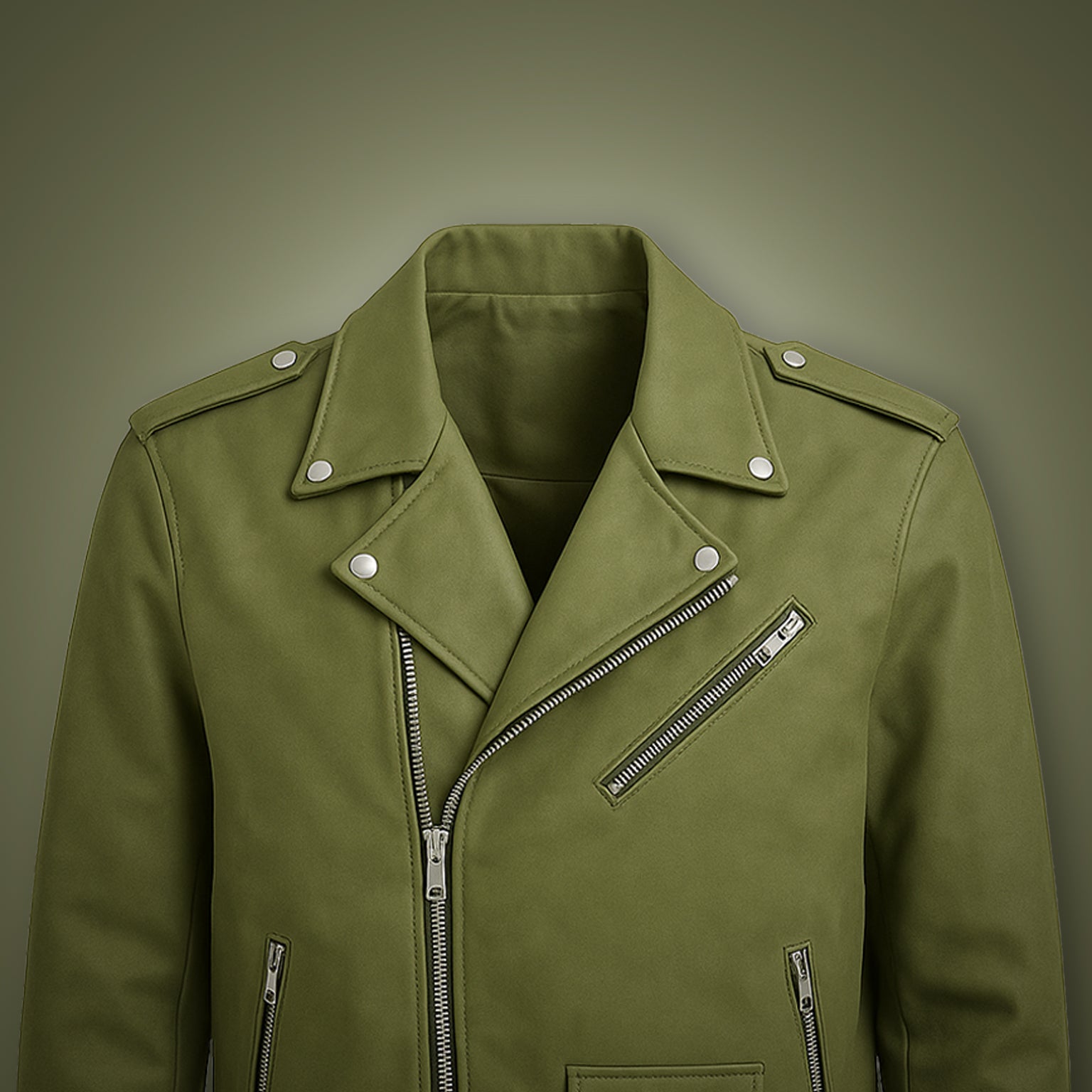 Olive Biker Jacket