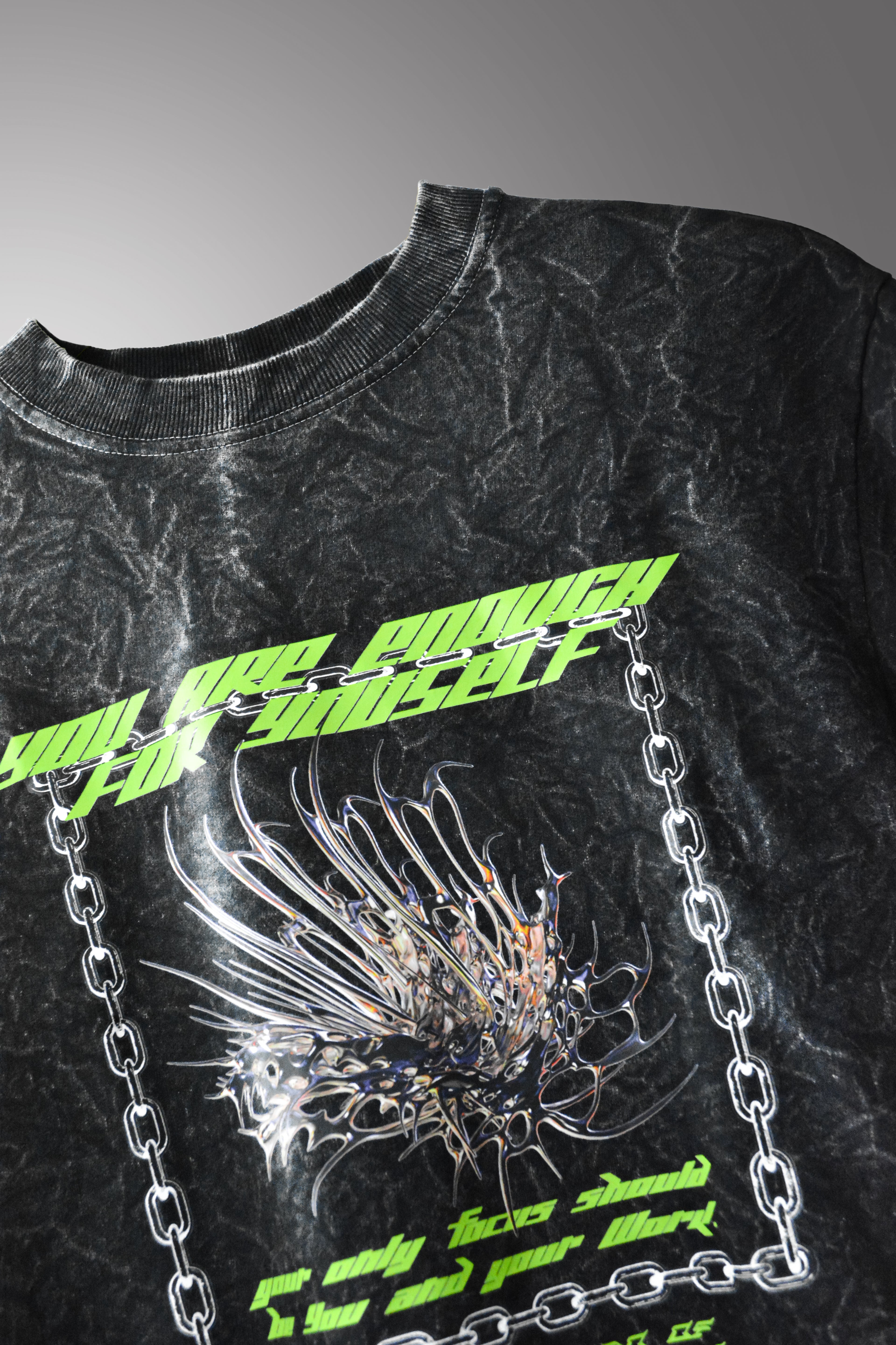 Enough Acid Wash Tee