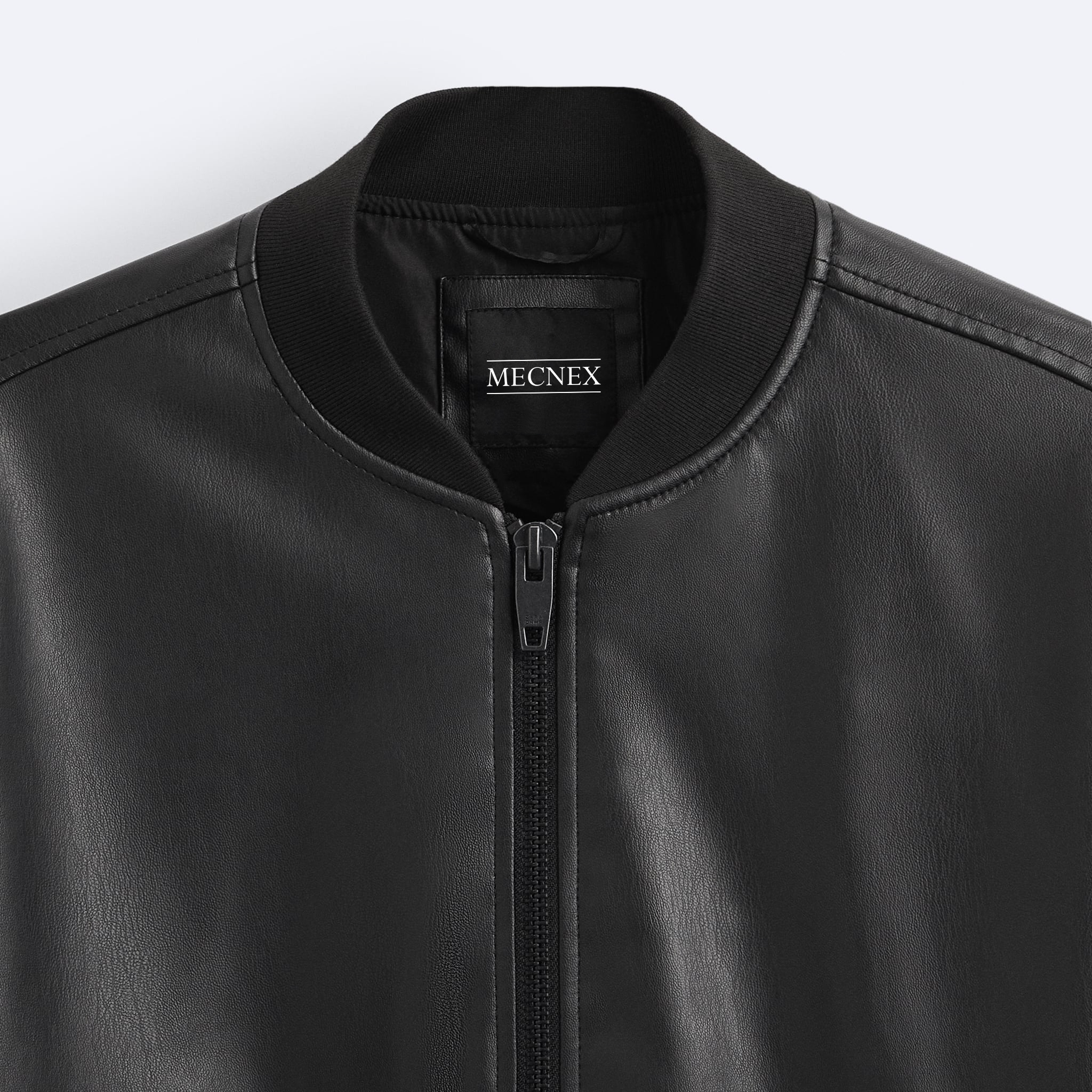 LEATHER BOMBER BLACK