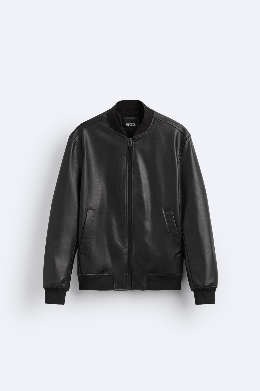 LEATHER BOMBER BLACK