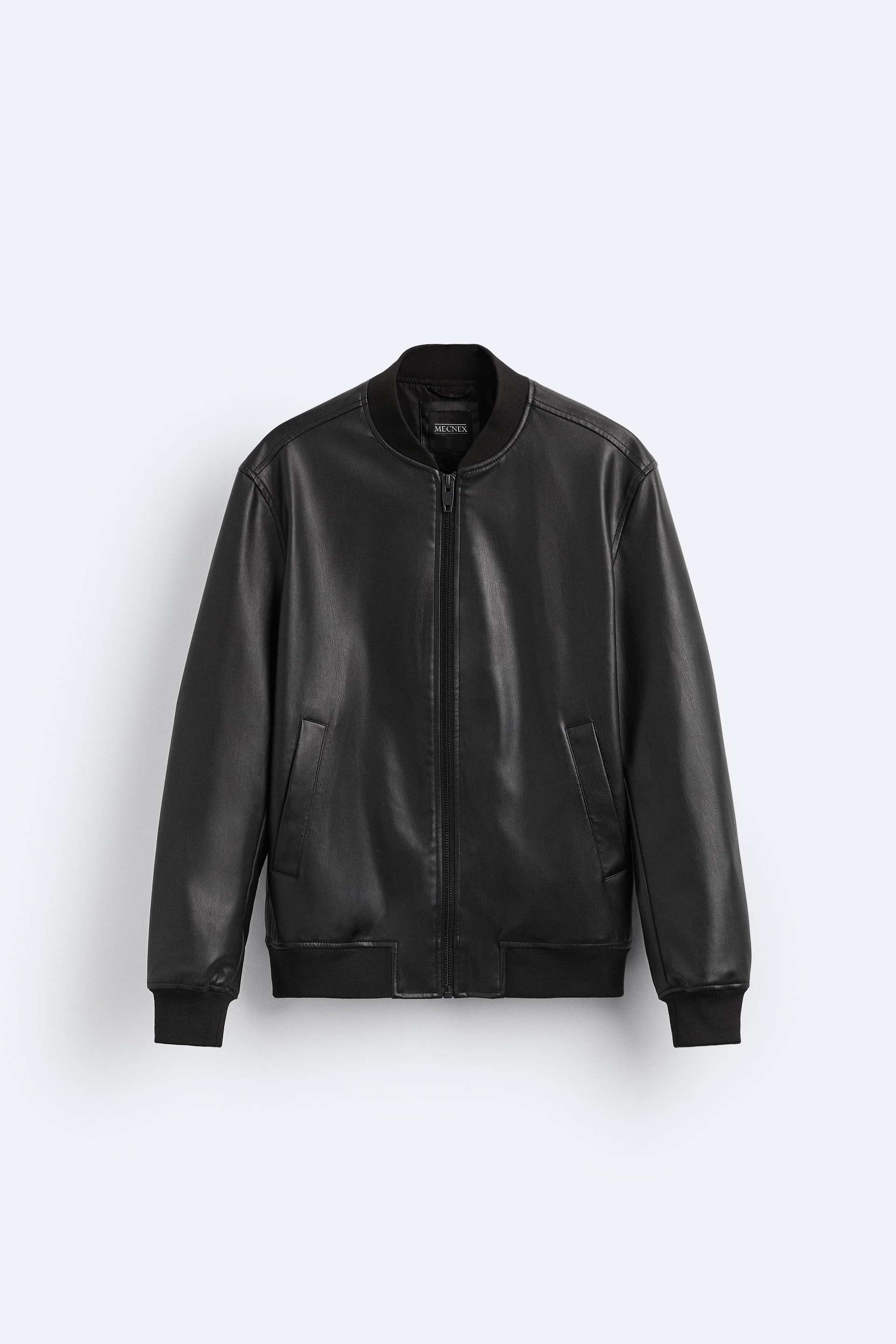 LEATHER BOMBER BLACK – MECNEX