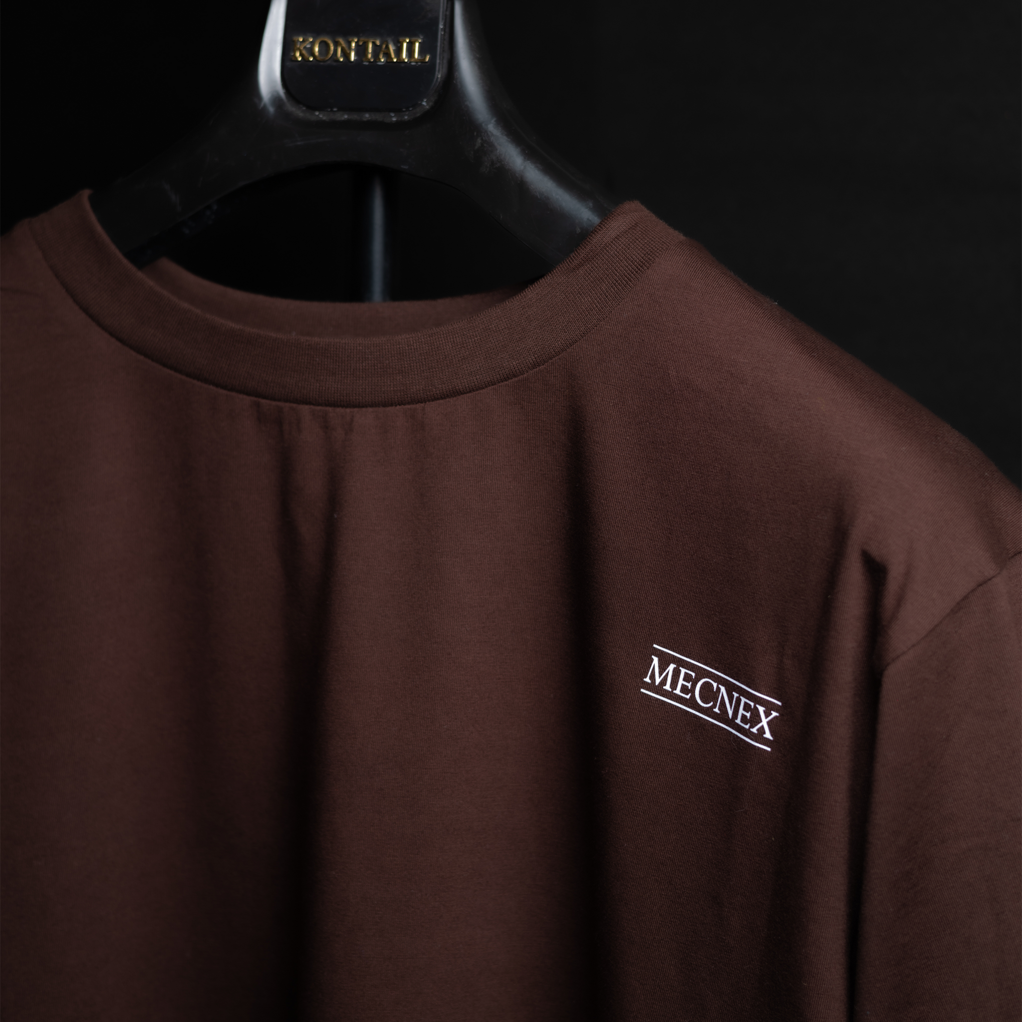 SOLID COFFEE BROWN OVERSIZED T-SHIRT