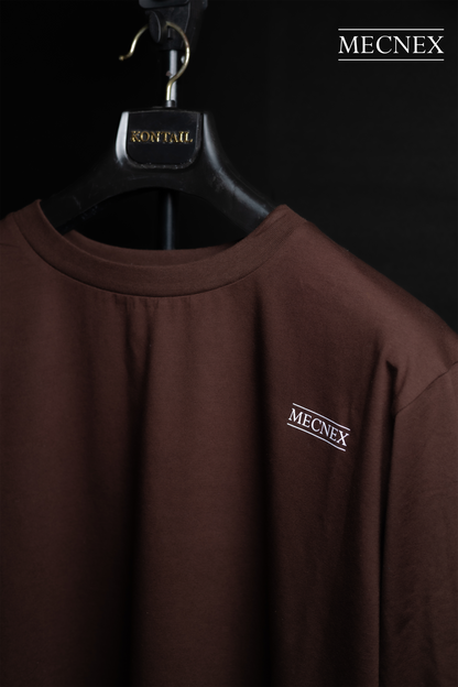 SOLID COFFEE BROWN OVERSIZED T-SHIRT