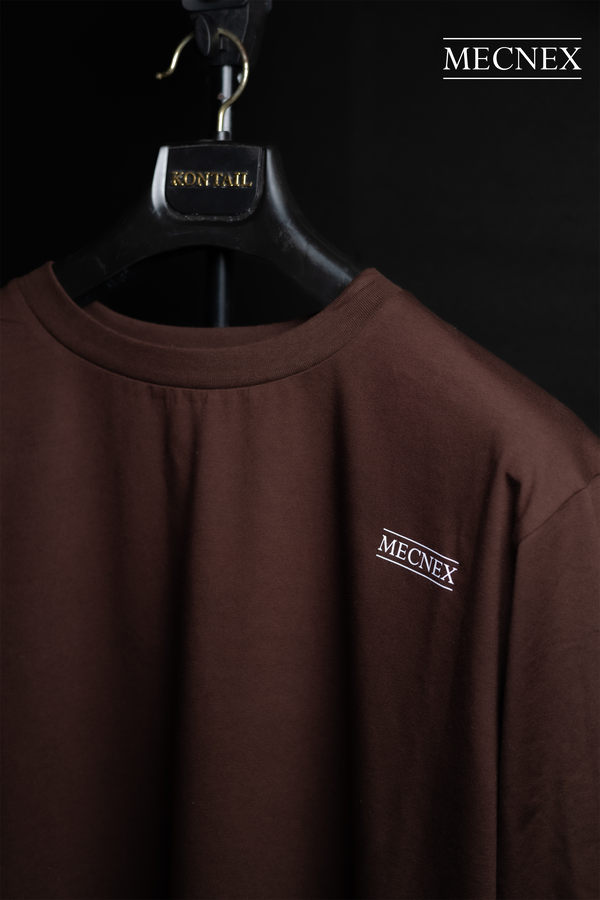 SOLID COFFEE BROWN OVERSIZED T-SHIRT