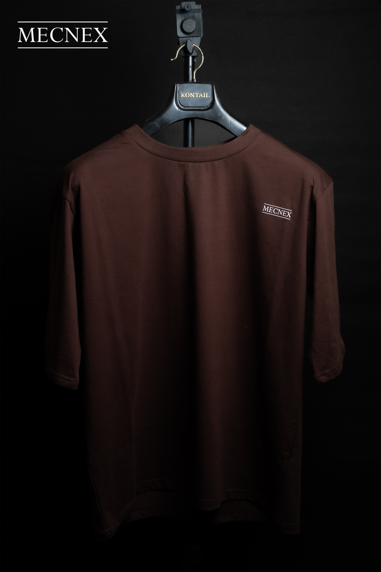 SOLID COFFEE BROWN OVERSIZED T-SHIRT