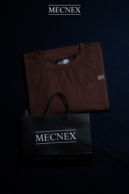 SOLID COFFEE BROWN OVERSIZED T-SHIRT