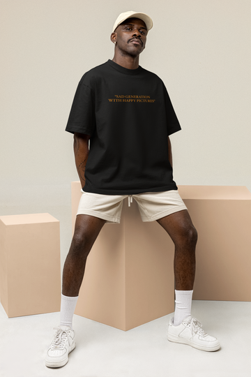 SAD GENERATION BLACK OVERSIZED T-SHIRT